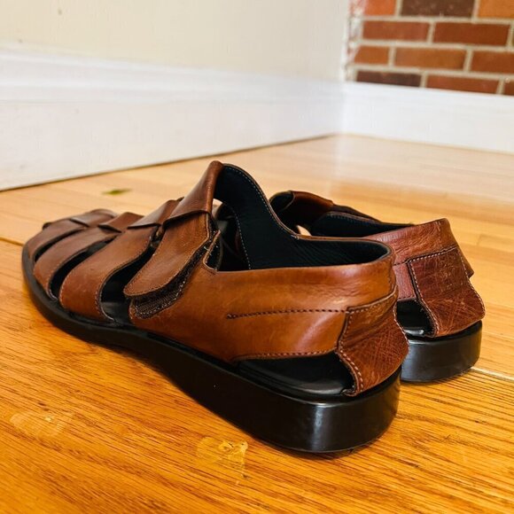 To Boot New York Men’s Adam Derrick Fisher Leather Sandals Made In Italy. Sz 11